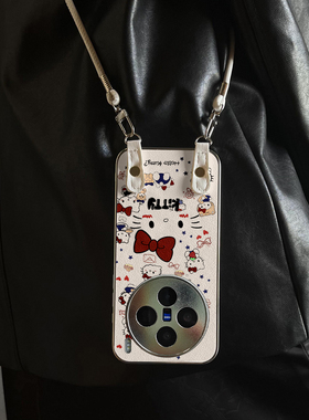 适用于vivox200ultra手机壳新款复古KT猫X100pro/90S/80斜跨全包S30promini/20/19/18/17套防摔Y300i带挂绳女