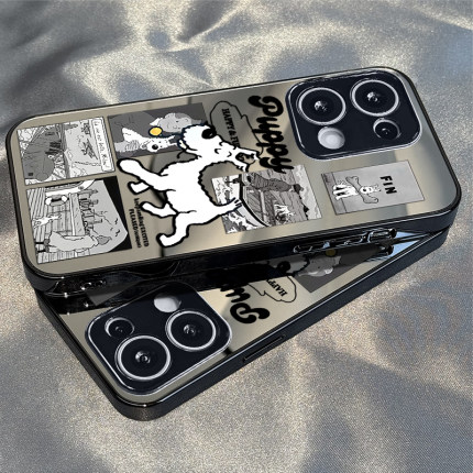 适用于OPPOReno14Pro手机壳漫画白雪镜面高级感a2/a3pro硅胶全包5防摔6新款男女7/8/9潮Reno10/11pro十12套13