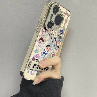 用于华为pura70proUltra手机壳镜面镂空小新p40高级感p50e硅胶全包防摔P60外新款网红男女潮牌P70pro十套硬