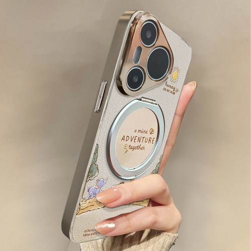 适用于华为Pura70pro手机壳新款过桥动物Mate60/70pro十套50/40全包防摔P60/80带挂绳Nova14ultra/13/12外7/9