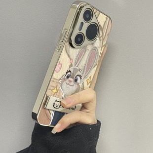 用于华为pura70proUltra手机壳电镀镜面镂空兔子p40高级感p50e全包防摔P60外新款 网红男女潮牌P70pro十套硬