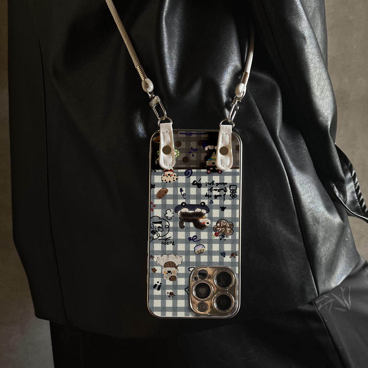 适用于OPPOReno14Pro手机壳滑板狗狗新款带挂绳FINDx8s/x7ultra全包x6/5防摔a58硅胶7/8/9女10/11pro十12套13