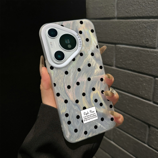 适用于华为pura70pro十手机壳方框波点羽光高级感P60art硅胶全包防摔P50E新款 p60pro硬p70ULTRA套 男女p40