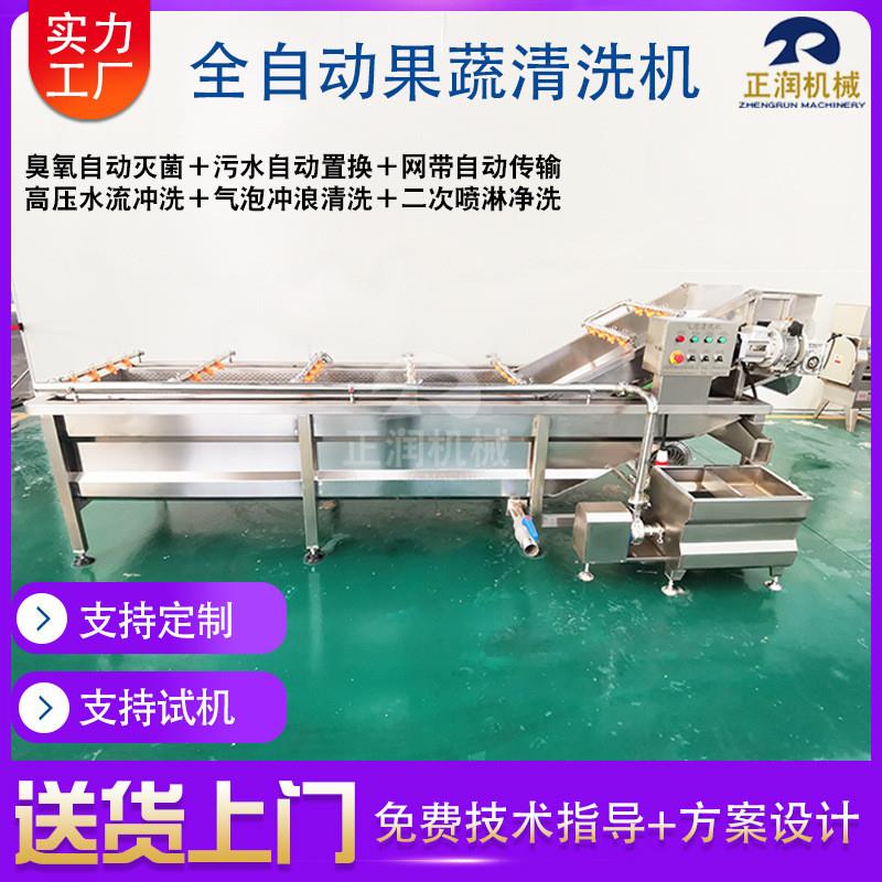 现货供应连续式蔬菜清洗流水线 净菜加工设备 商用气泡清洗机