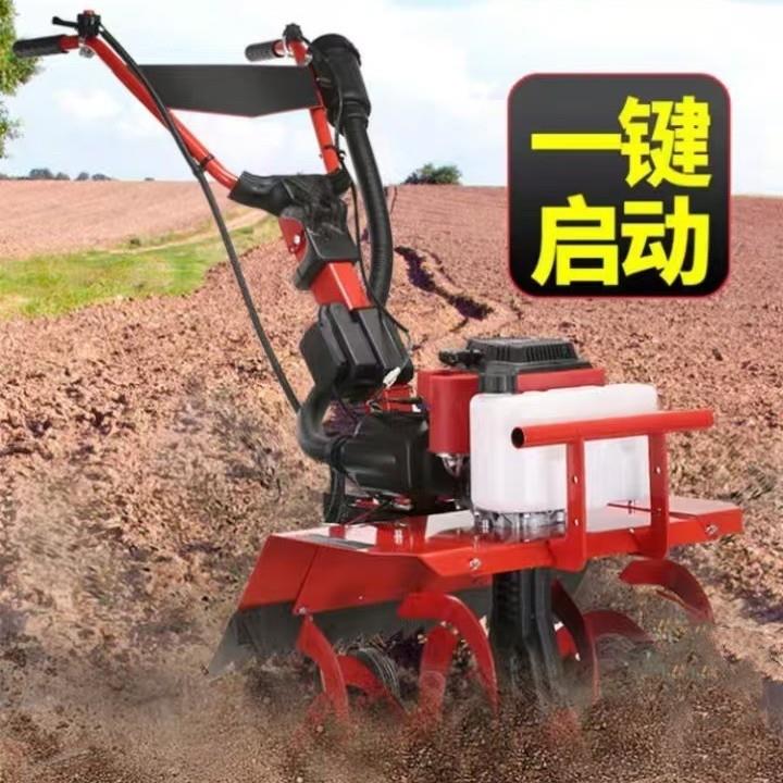 多功能微耕机小型犁地汽油耕地机家用打田机农用翻土新式旋耕机
