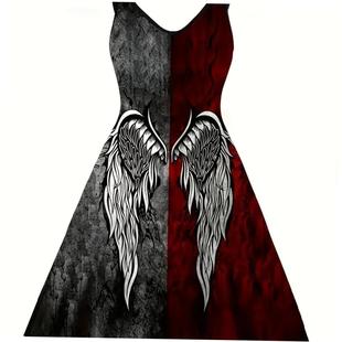 Party Dress Devil Printed Girl搞怪印花连衣裙 Wings Halloween