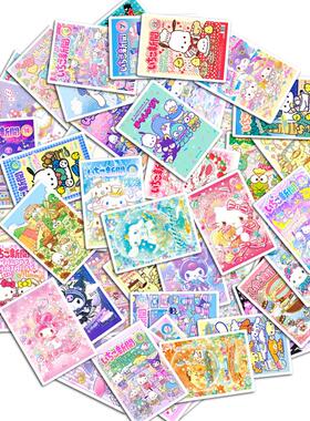 50Pcs Kawaii Poster Sanrio Stickers Kuromi My Melody Cinnamo