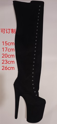 欧美过膝长靴绒面模特钢管舞走秀