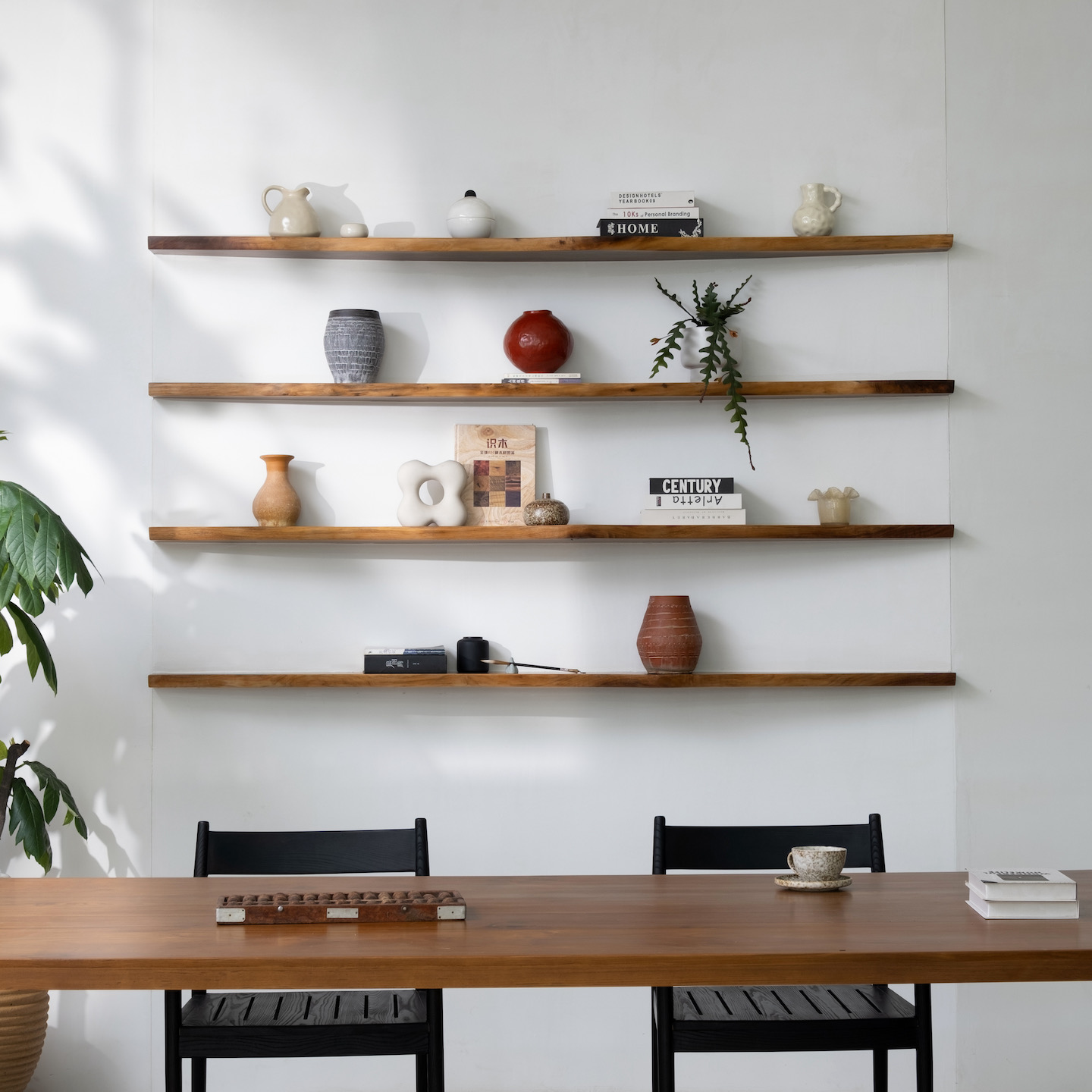 木有作为北美黑胡桃原木搁板异形实木一字木板置物架板台板托架