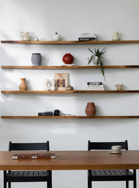 木有作为北美黑胡桃原木搁板异形实木一字木板置物架板台板托架