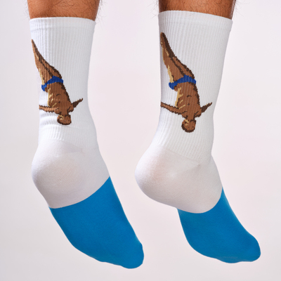 SOX&CO原创跳水图案拼色运动袜