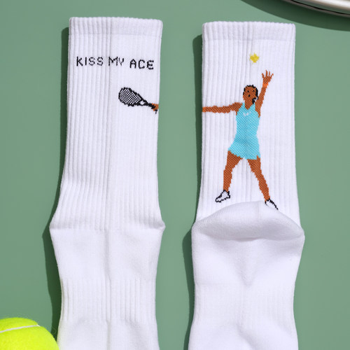 SOX&CO.女中筒网球袜毛巾底