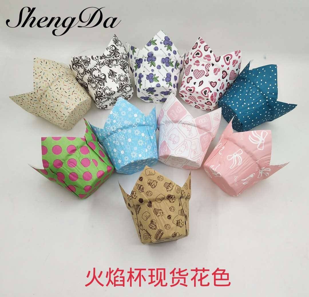 郁金香纸杯蛋糕 马芬杯火焰杯 麦芬蛋糕防油纸托 玛芬杯子100个,厨房/烹饪用具,烘焙用纸,淘宝优惠券,粉丝福利购,淘宝优惠卷