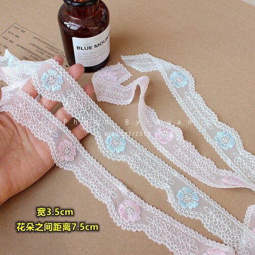 日单 精美水溶刺绣蕾丝花边带 cos娃衣裙边服装配件蕾丝花边辅料