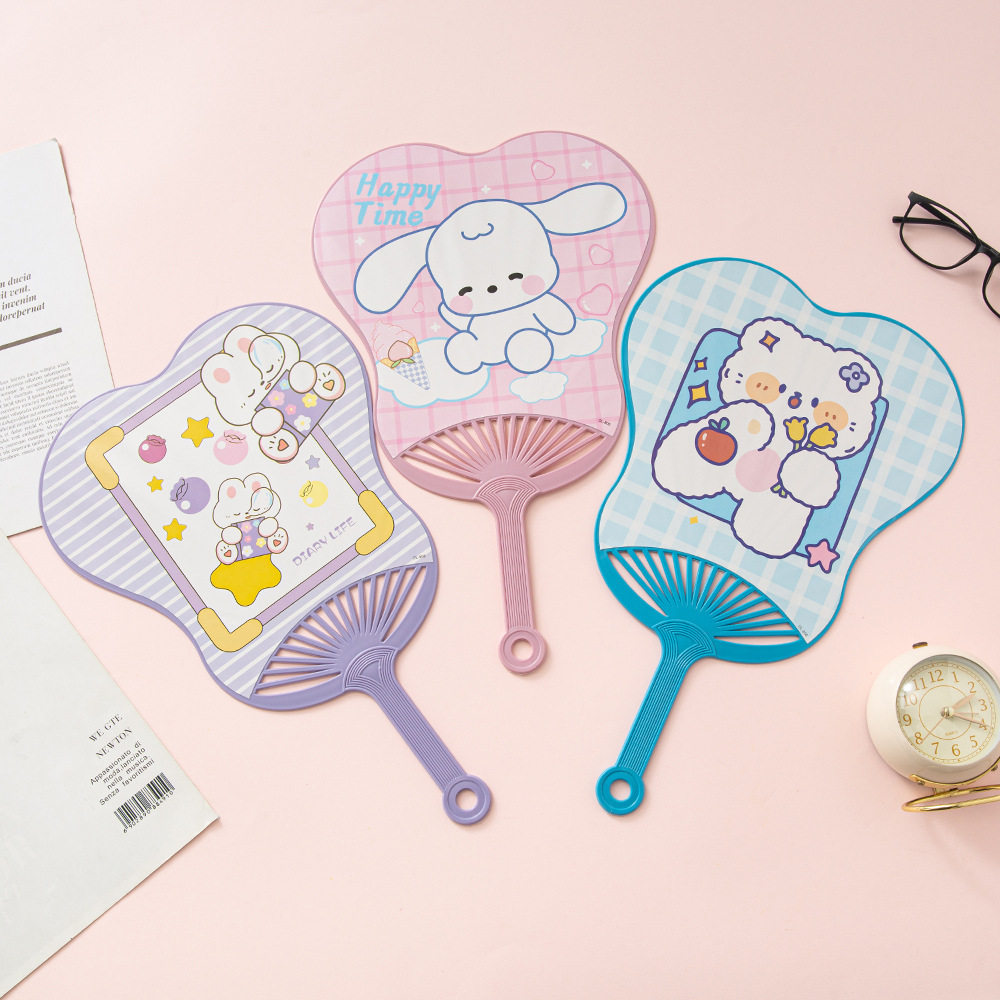 创意塑料卡通扇子可爱团扇大芭蕉圆形蒲扇手摇扇便携夏季纳凉驱蚊