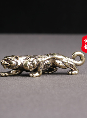 中式铜虎符大权在握家居饰品招财纳福创意茶宠桌面摆件车载手把件