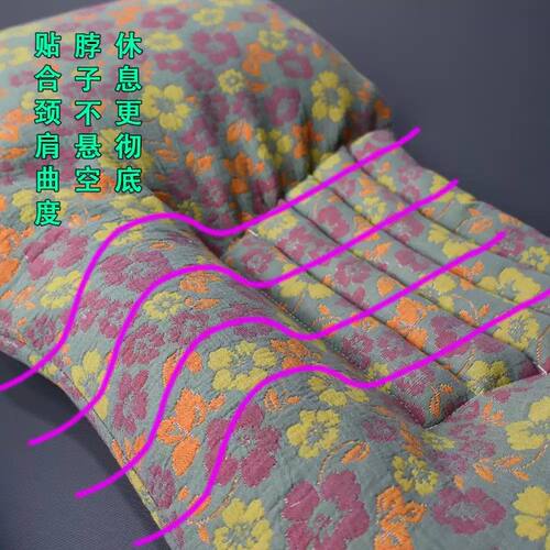 荞麦壳皮颈椎枕头睡眠牵引成人脖子前倾矫正助睡觉专用颈枕加枕套