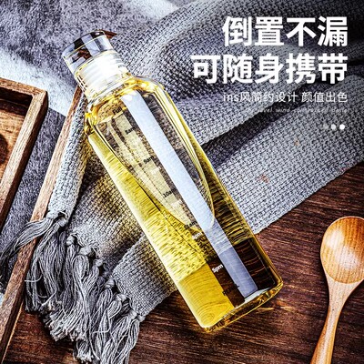 新款时间刻度玻璃杯大容量冷泡茶瓶子网红咖啡茶叶冷萃水杯冷泡杯