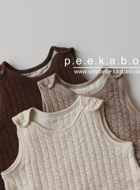 【秋冬养娃bi备】peekaboo正品韩国童装儿童睡袋睡眠马甲多层纯棉
