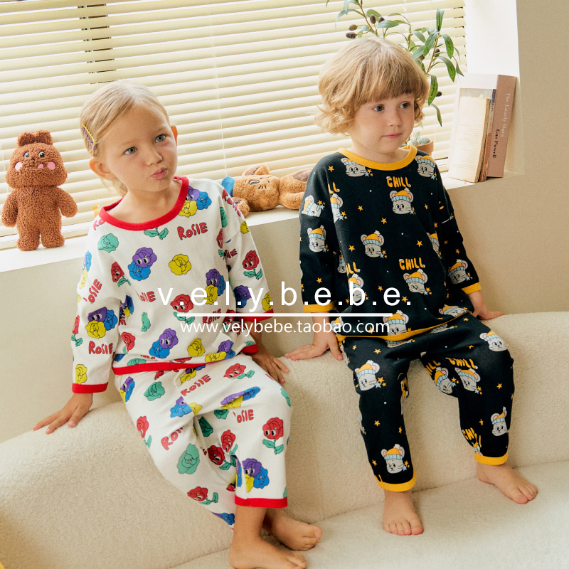【春秋】rototobebe童装韩国儿童家居服睡衣套装宽松舒适