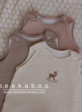 【秋冬养娃bi备】peekaboo正品韩国童装儿童睡袋睡眠马甲多层纯棉
