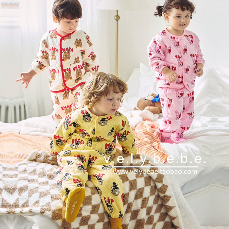 【秋冬】rototobebe童装韩国儿童家居服睡衣套装宽松舒适