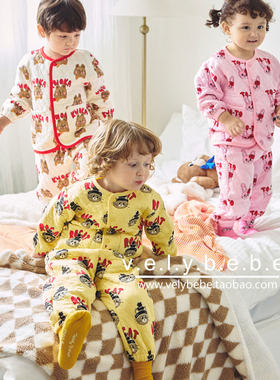 【秋冬】rototobebe童装韩国儿童家居服睡衣套装宽松舒适