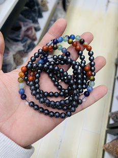 天然赤铁矿手链手串6mm设计款圆珠简约百搭生日礼物