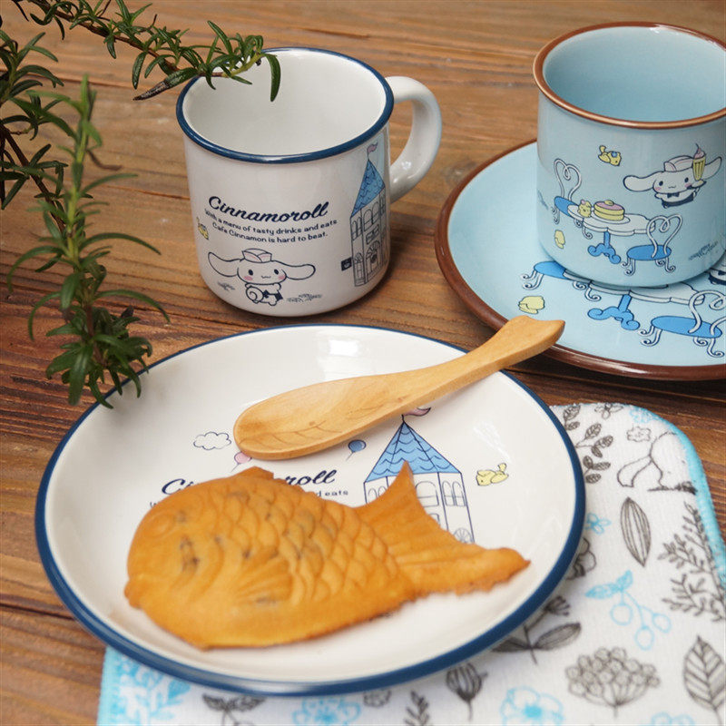 树下盒 铅笔画风卡通玉桂狗套瓷马克杯卡通大耳朵狗餐盘果盘,餐饮具,盘,淘宝优惠券,粉丝福利购,淘宝优惠卷