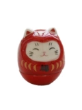 Японская неваляшка, маленькая кукла, на удачу, котенок