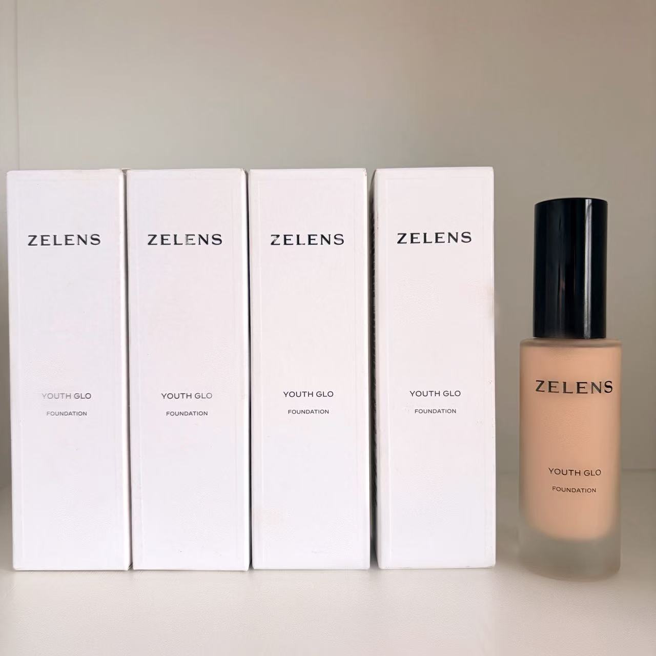 ZELENS冻龄青春焕彩钻石粉底液养肤滋润持久不脱妆混油皮干皮服帖