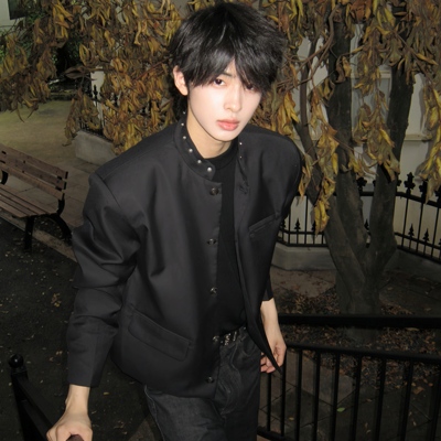 LACANEDE短款立领西装外套