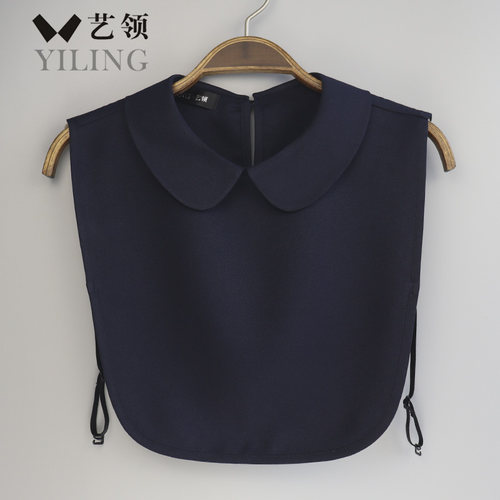 艺领经典黑色雪纺可爱假娃娃领假领尖领圆领百搭春秋女包邮日韩风