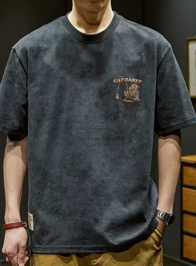 智快鱼男装官方旗舰店堡狮龙5cm本铺t恤短袖宽松大码夏季衣服体