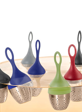 利快德国Adhoc不锈钢漂浮茶滤茶漏带树脂支架便携滤茶器泡茶工具