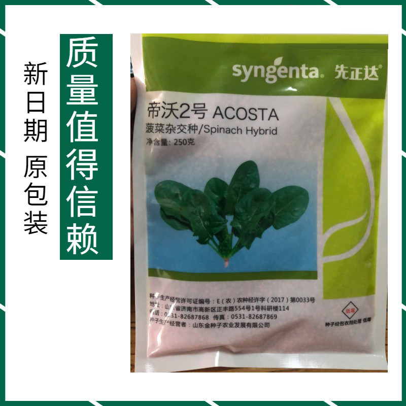 蔬菜先正达原装帝沃2号黑叶菠菜种子帝沃9号丽娜916耐热菠菜