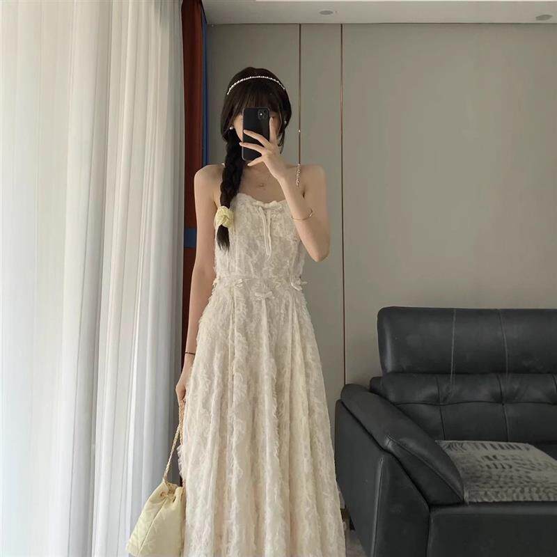流苏羽毛连衣裙女夏2025新款连衣裙