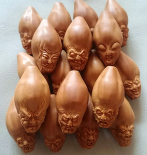 大头十八罗汉脖挂长串橄榄核手串纯手工男士文玩核雕18罗汉项链