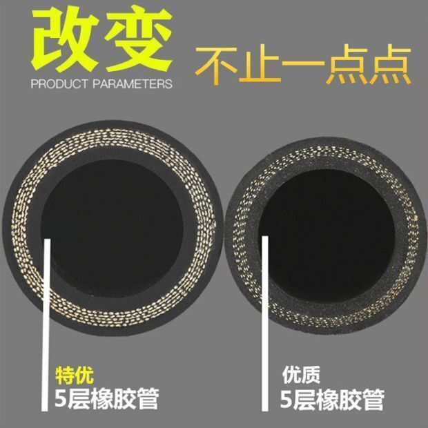 黑色光面夹布耐压橡胶管黑胶管防爆管胶皮管橡胶耐高温管子50软管