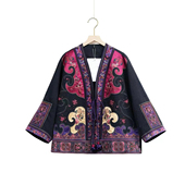 外套短上衣女 开衫 千椿物喜原创新中式 复古民族风重工刺绣秋冬款