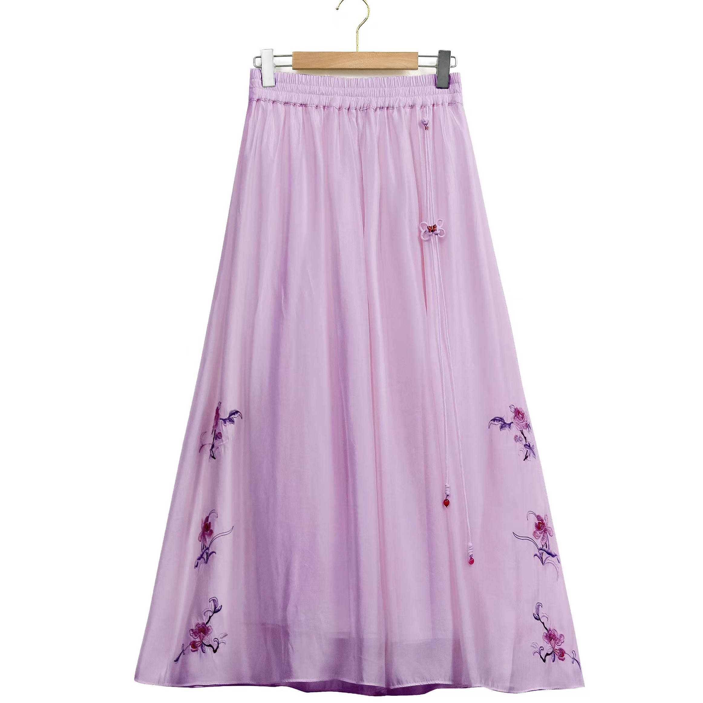 楚馨千椿物禧原创2025新中式国风夏季仙气刺绣百搭直筒裤阔腿裤子