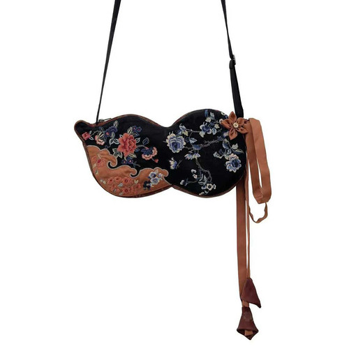 千椿物喜楚馨原创新中式国潮风刺绣设计感配饰斜挎葫芦包单肩包