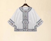 复古民族风刺绣斜襟盘扣太太服上衣 楚馨原创设计新中式 茉染