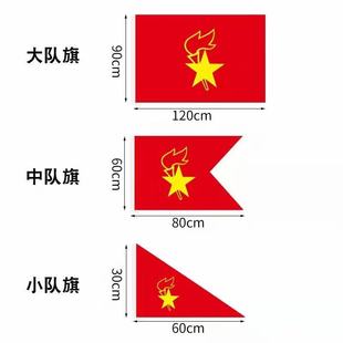少先队员大队旗手持中国少年先锋队队旗小队旗手拿小学生中小队旗