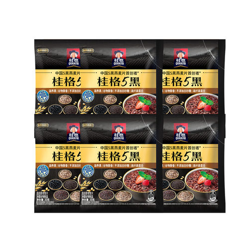 桂格即食混合黑芝麻冲饮燕麦片