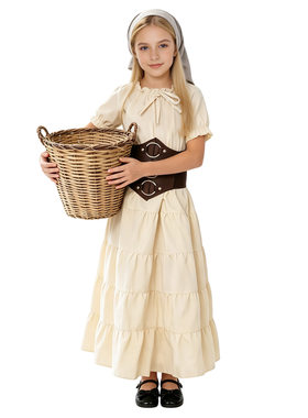 儿童维京角色扮演cos服女海盗套装万圣节表演服万圣节表演服