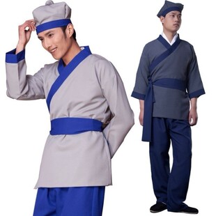 成人汉服店小二服装古代话剧家丁佣人茶楼酒店跑堂演出服客栈茶馆