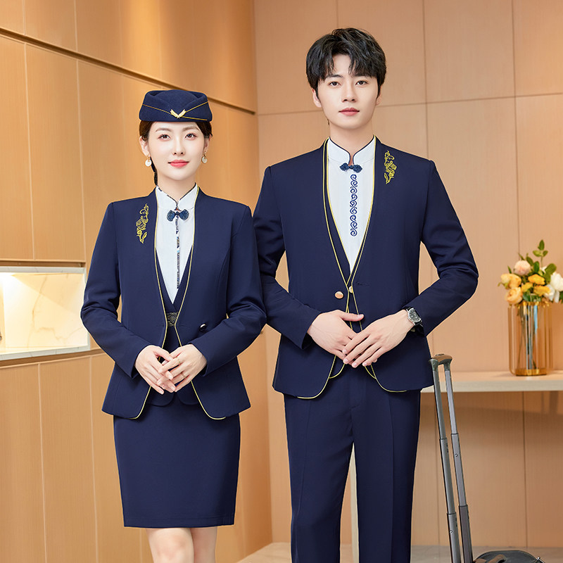 酒店中餐厅西服套装美容师工作服