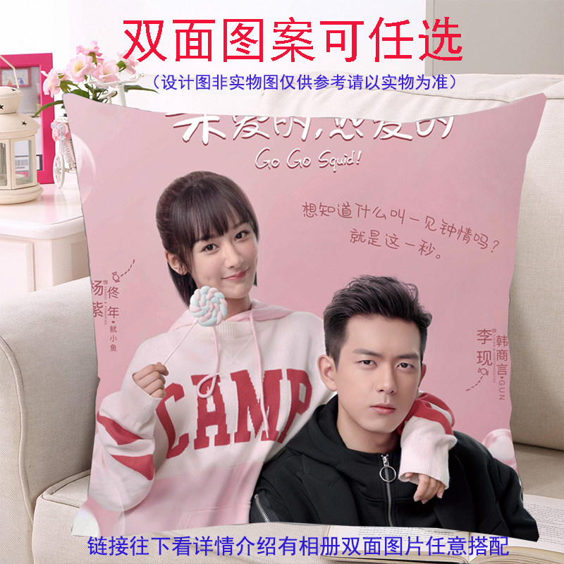 亲爱的热爱的抱枕头杨紫李现佟年韩商言蜜汁炖鱿鱼来图定制靠枕垫