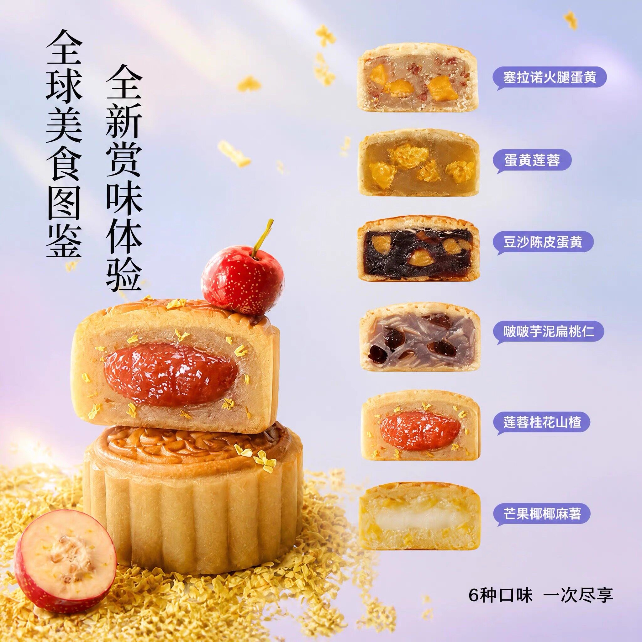 锦华大四喜低糖月饼礼盒独立包装广式口味糕点点心伴手礼中秋送礼图片